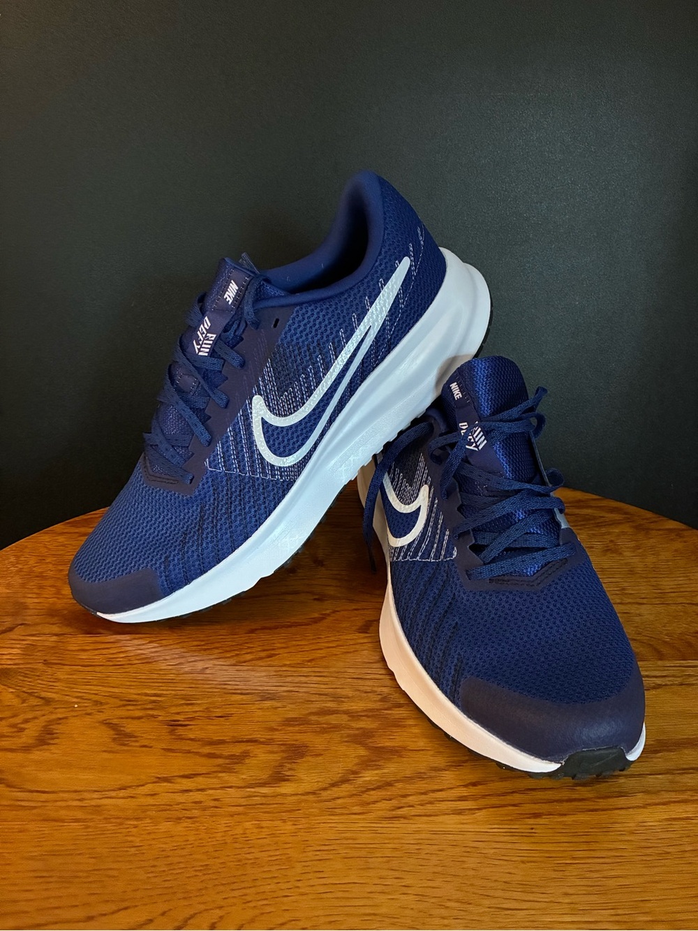 Nike Men’s Athletic Running Shoes - Dark Blue with White Swoosh